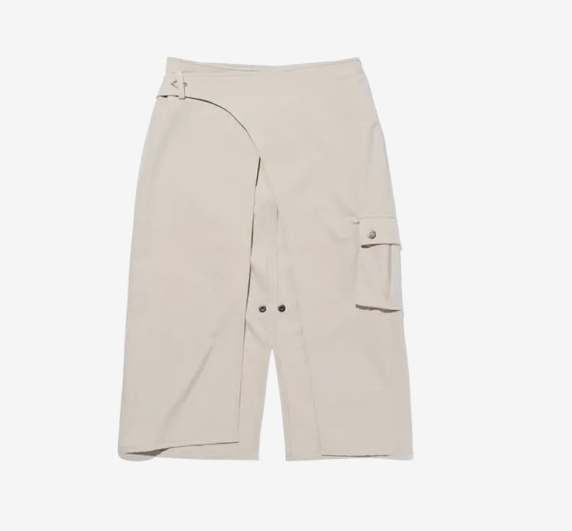 미스치프 벨트 워프 스커트 (아이보리) 상품이미지1