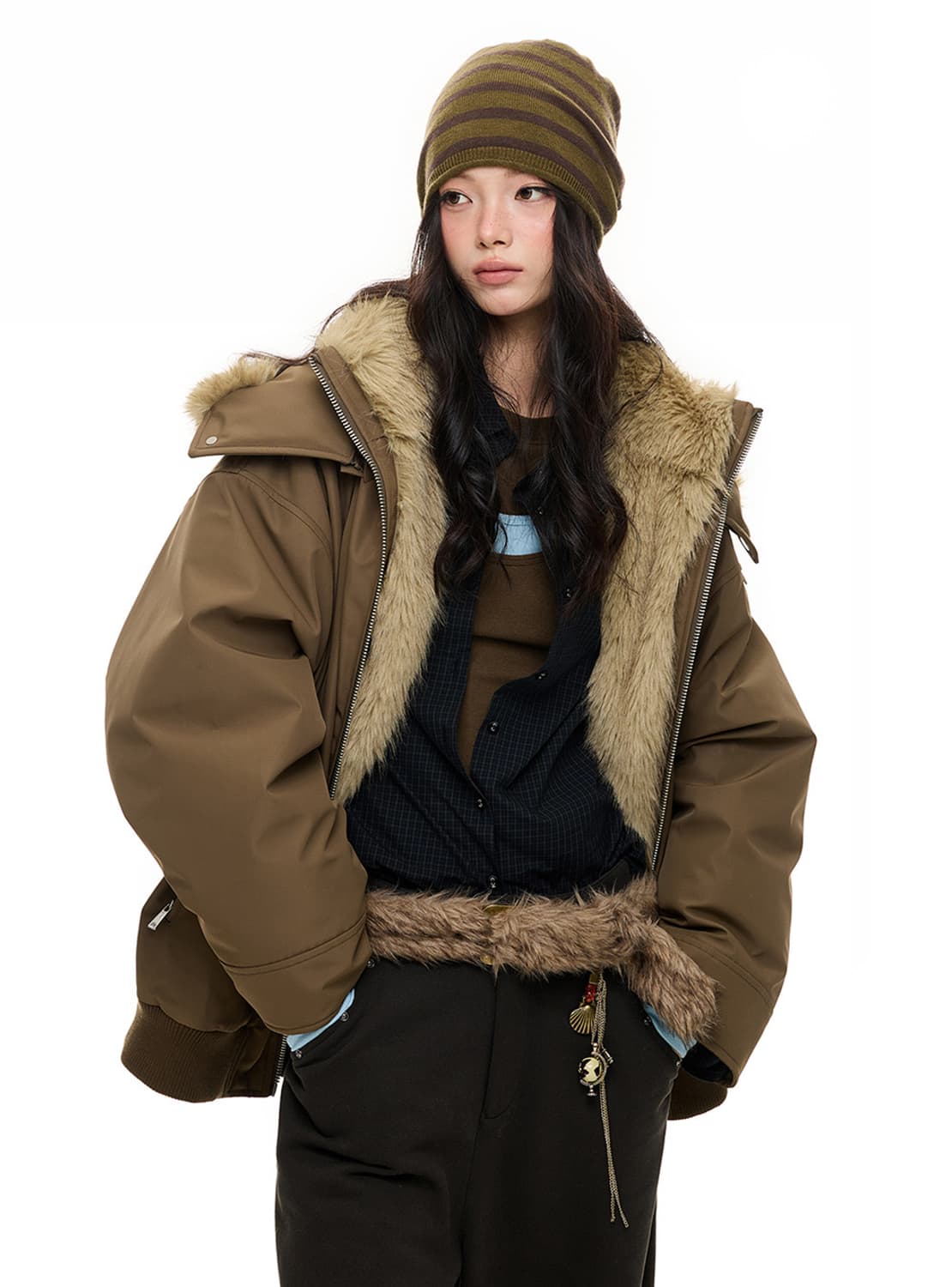 테스트매커니즘 arctic fur jumper 퍼 후드 점퍼 상품이미지5