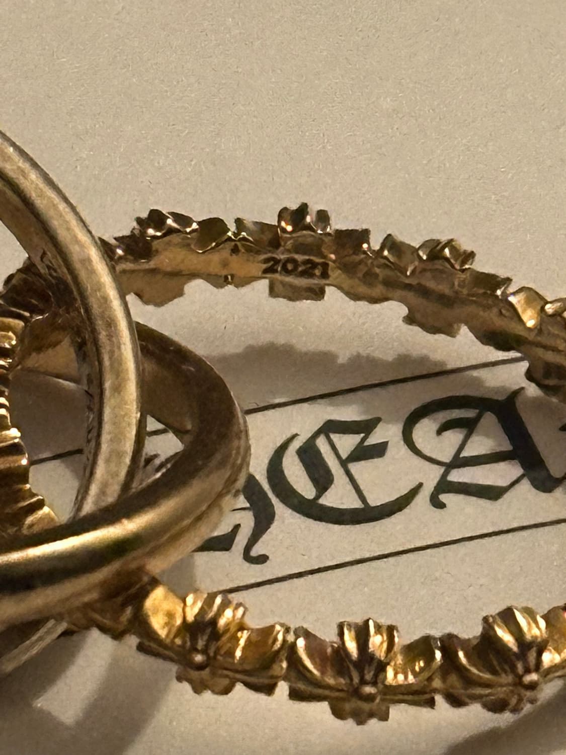 크롬하츠 22k 골드 타이니 트리플 밴드 링 상품이미지6