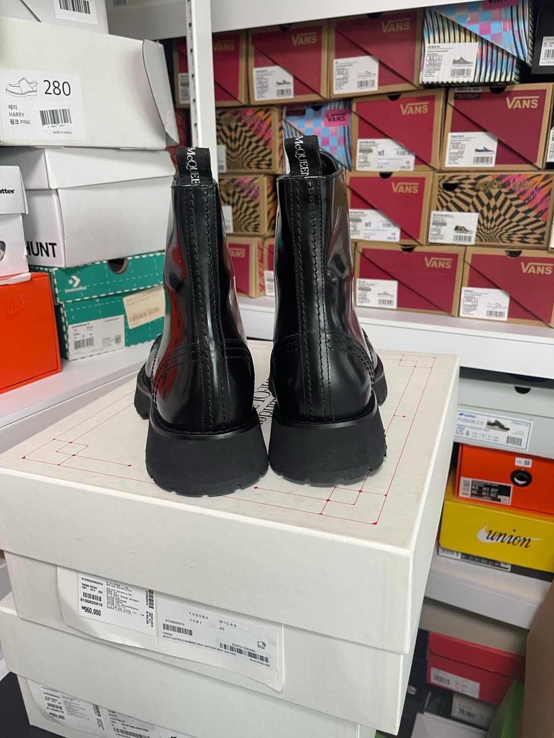 알렉산더맥퀸 스터드 장식 블랙 부츠 상품이미지3