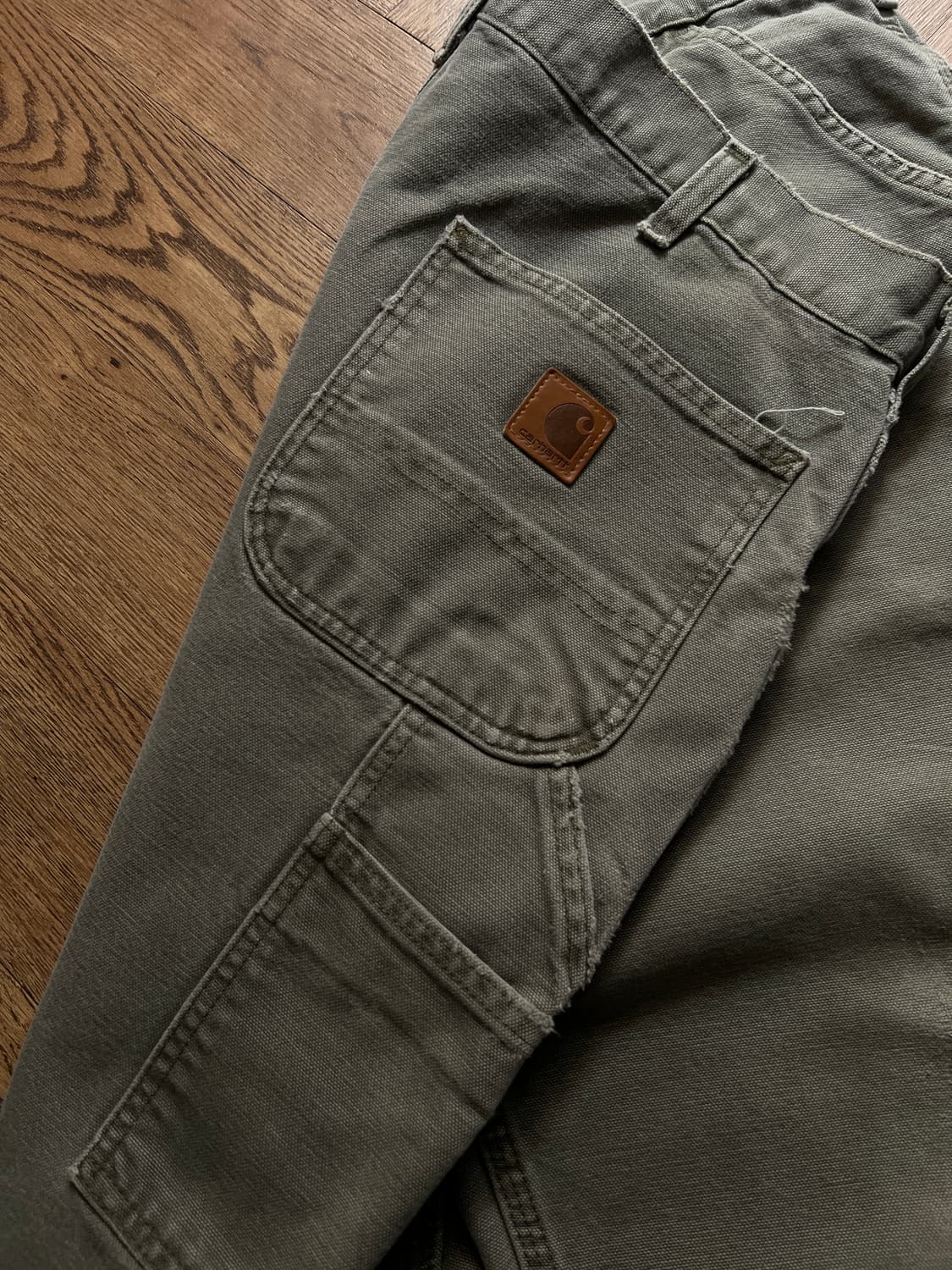 [36]칼하트 USA 빈티지 데미지 모스그린 카펜터 워크 팬츠 M2 상품이미지8