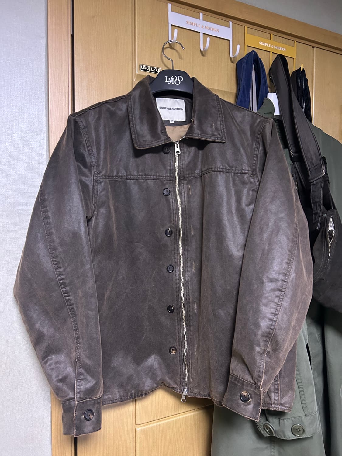 서피스에디션 버튼셔츠자켓 브라운 M 상품이미지1