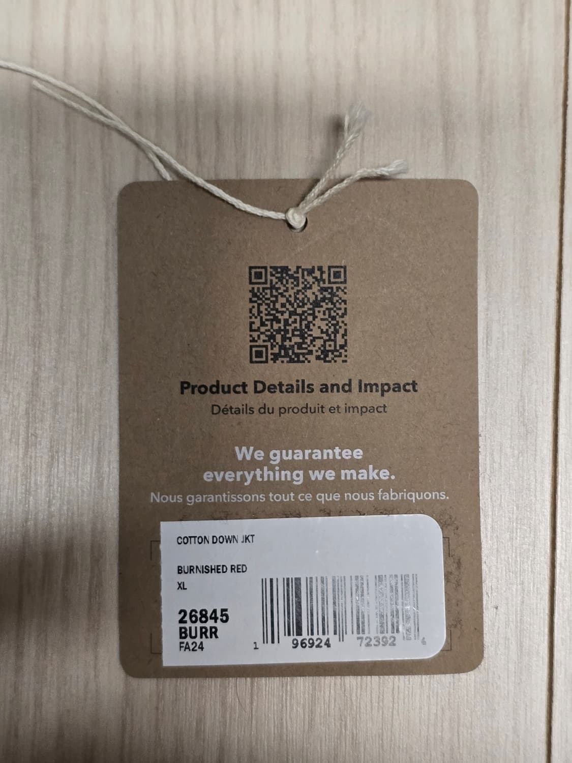 파타고니아 코튼 다운 자켓 버니쉬드 레드 XL 상품이미지8