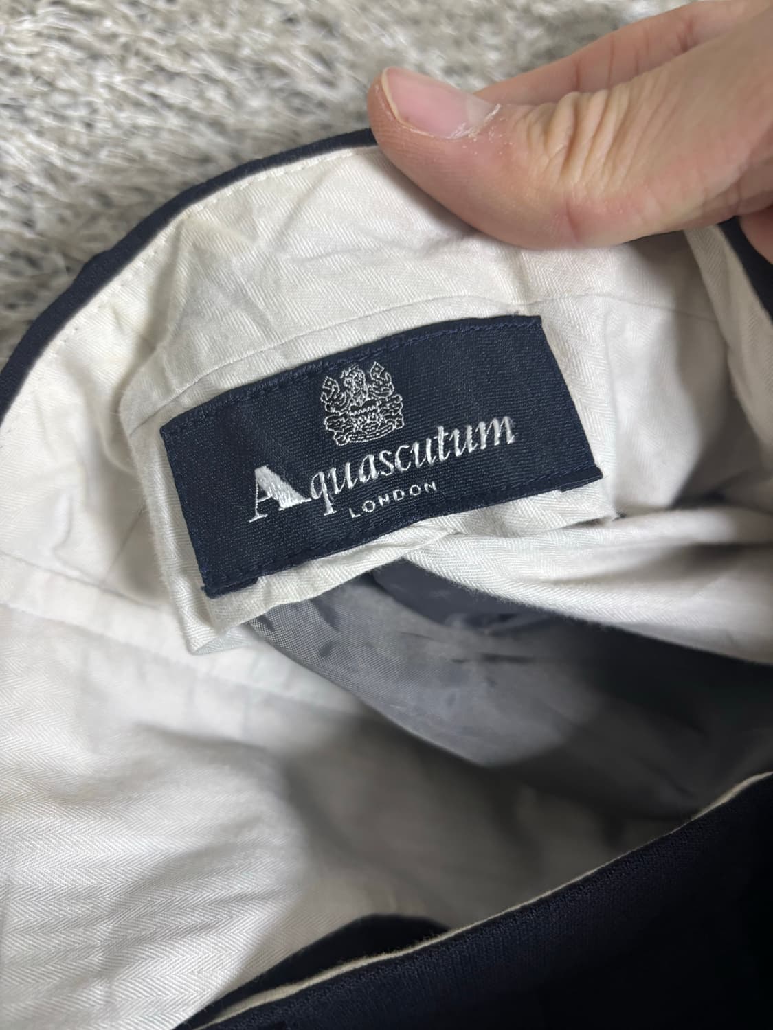 일제 AQUASCUTUM 네이비 슬랙스 사이즈 32 상품이미지3