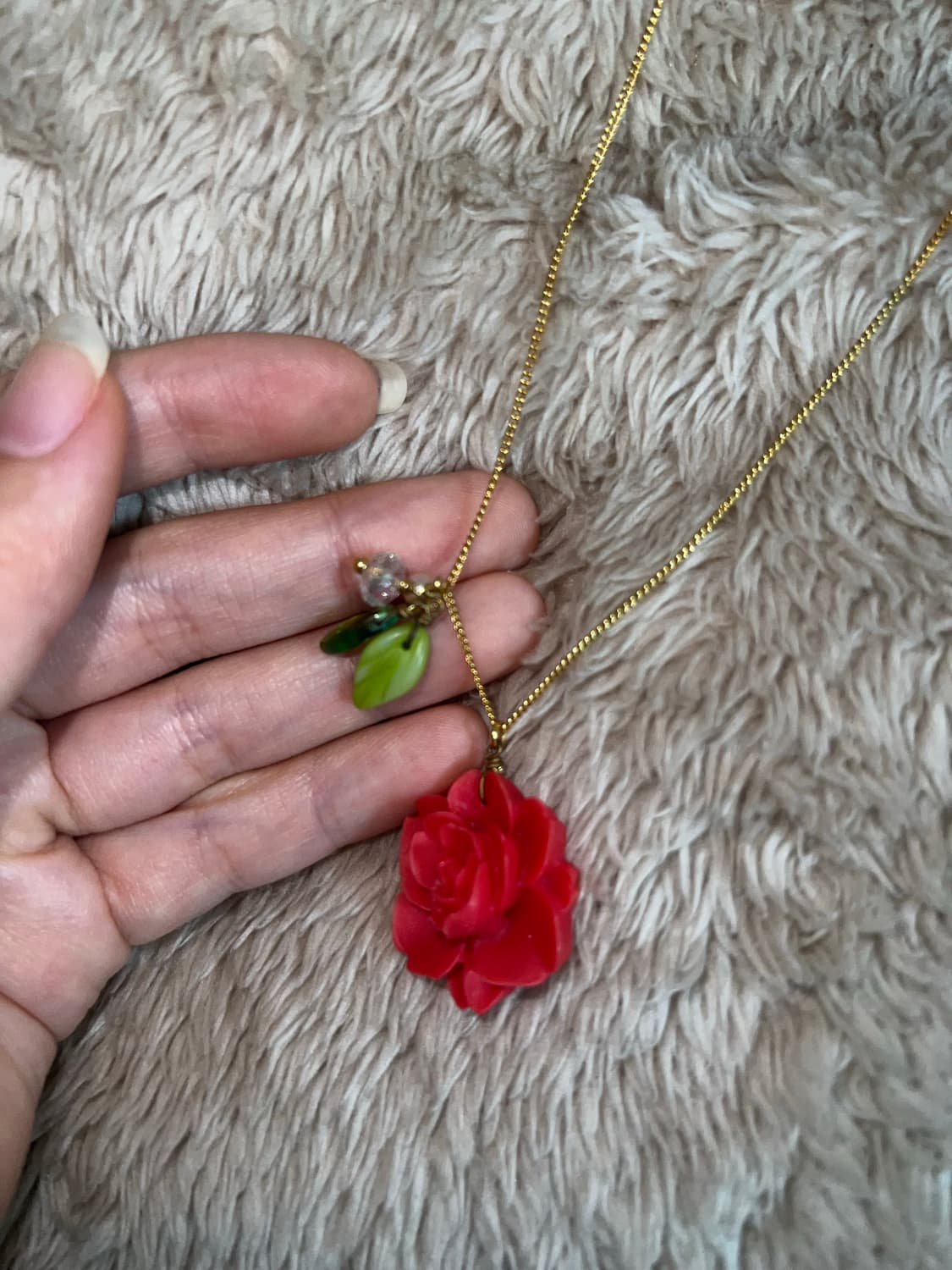 엔틱깔 페어리 장미 골드체인 빈티지 목걸이 상품이미지2