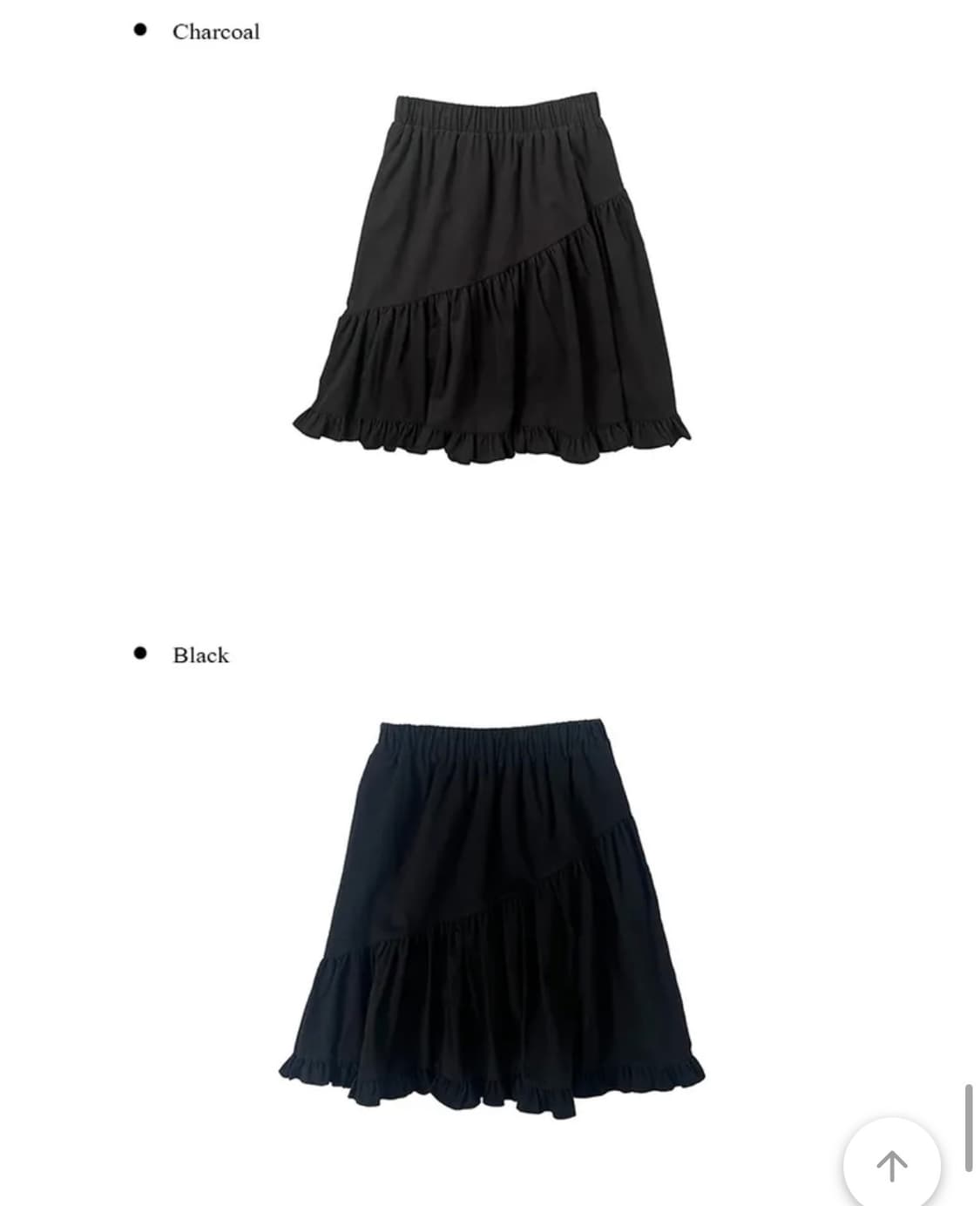 프릴 미디 레이어드 스커트 블랙 상품이미지6