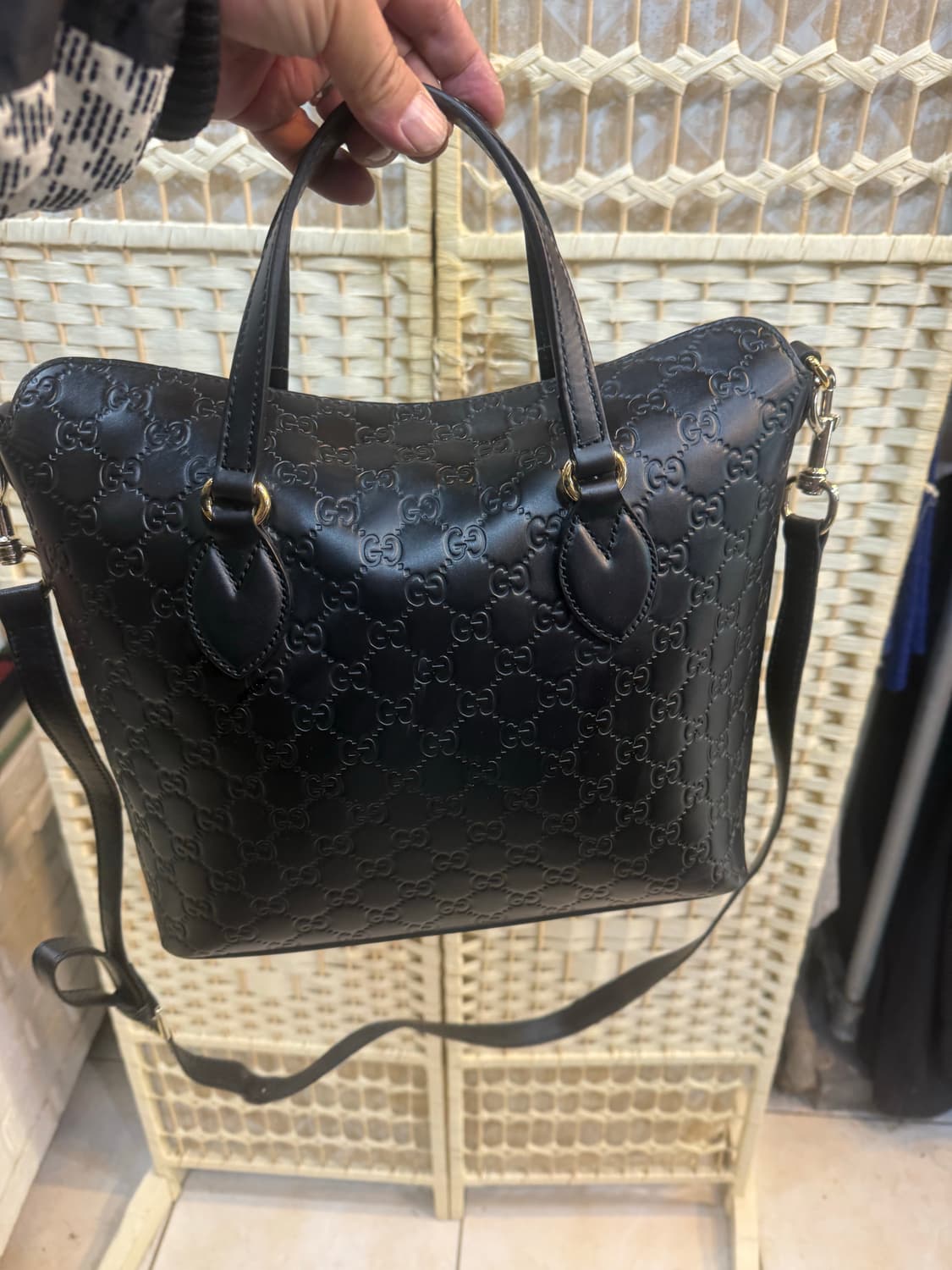 정품 구찌 GG로고 시마 레더 탑 핸들 2way백 팝니다 상품이미지3