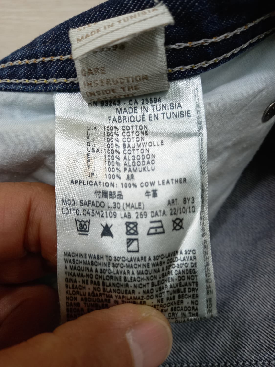 29 DIESEL SAFADO 골반 데미지워싱 일자진 29-548 상품이미지9