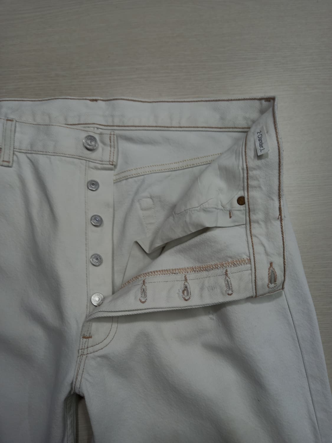 35-36 90's 리바이스501 일자진 화이트 35-252 상품이미지6