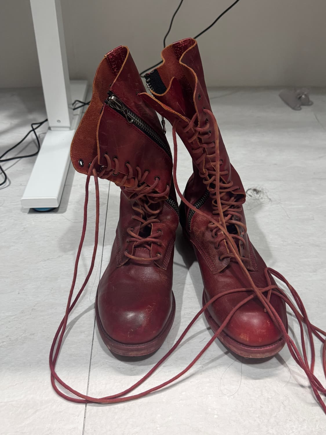 Vtg red boots 41 상품이미지1