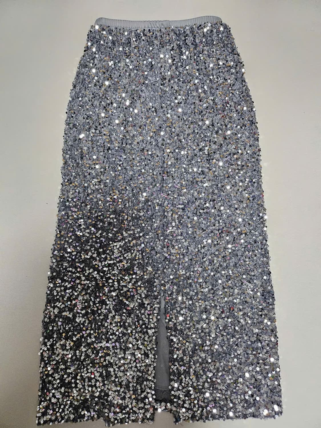 스팽글 롱 스커트 실버 상품이미지3