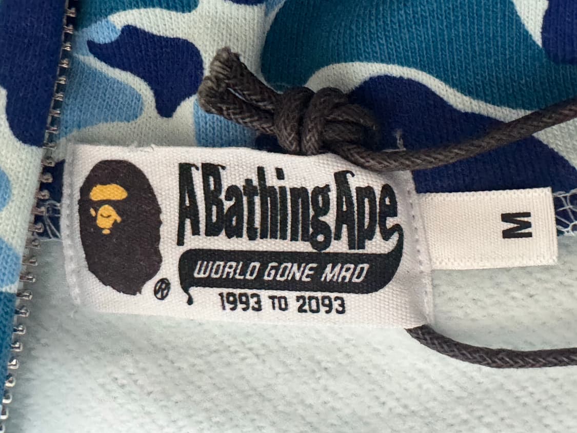 베이프 ABC 카모 샤크 풀 집 후드 블루 상품이미지2