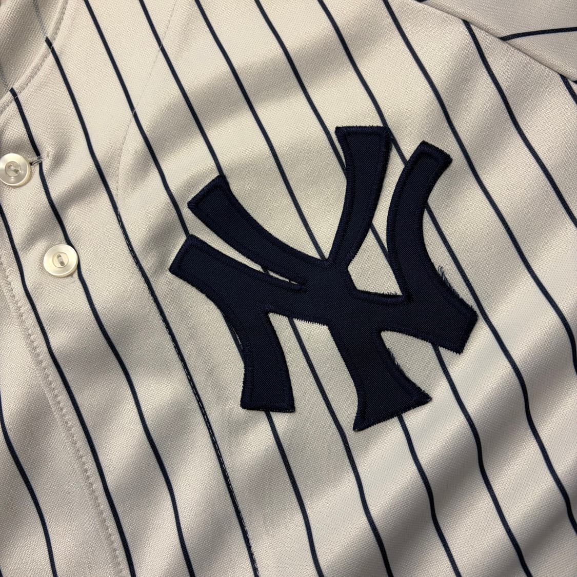 90s 마제스틱 뉴욕 양키즈 스트라이프 야구 져지 D158 상품이미지7