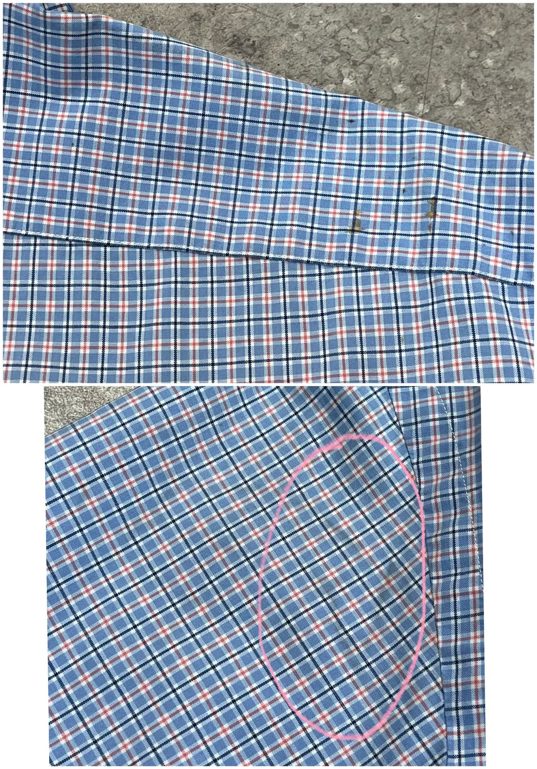 폴로 랄프로렌 체크 반팔 셔츠 퍼플 L #csz3350 상품이미지8