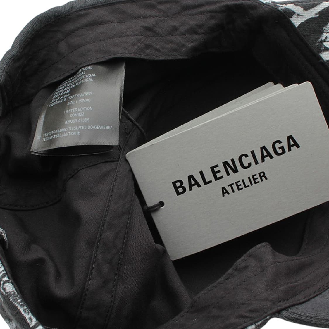 발렌시아가 차콜그레이 그래피티 볼캡 모자 한정판 L 상품이미지5