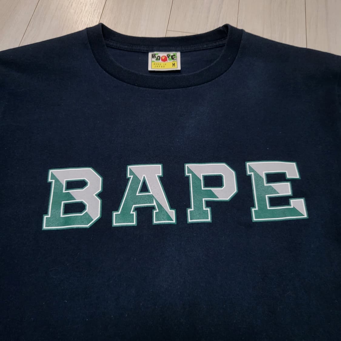 (M) 니고 베이프 BAPE NIGO Made in Japan 컬리지반팔 상품이미지6