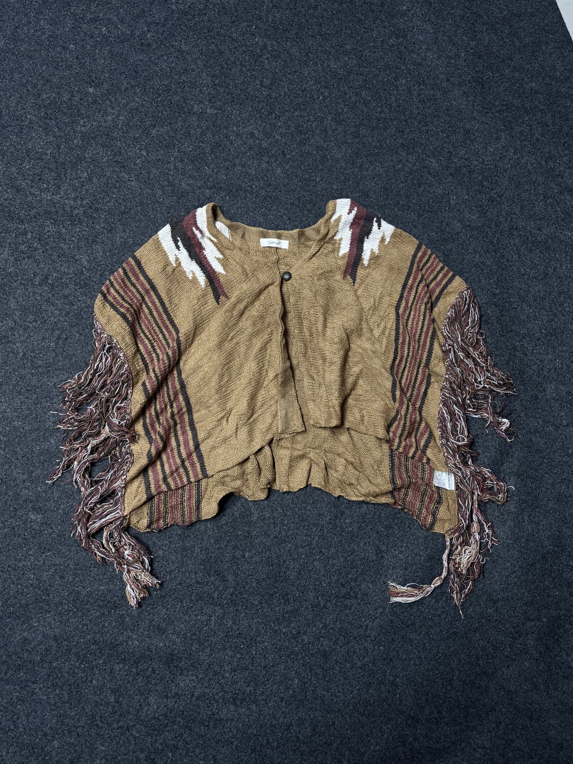 vintage Grunge Indian knit Cape coat 상품이미지1