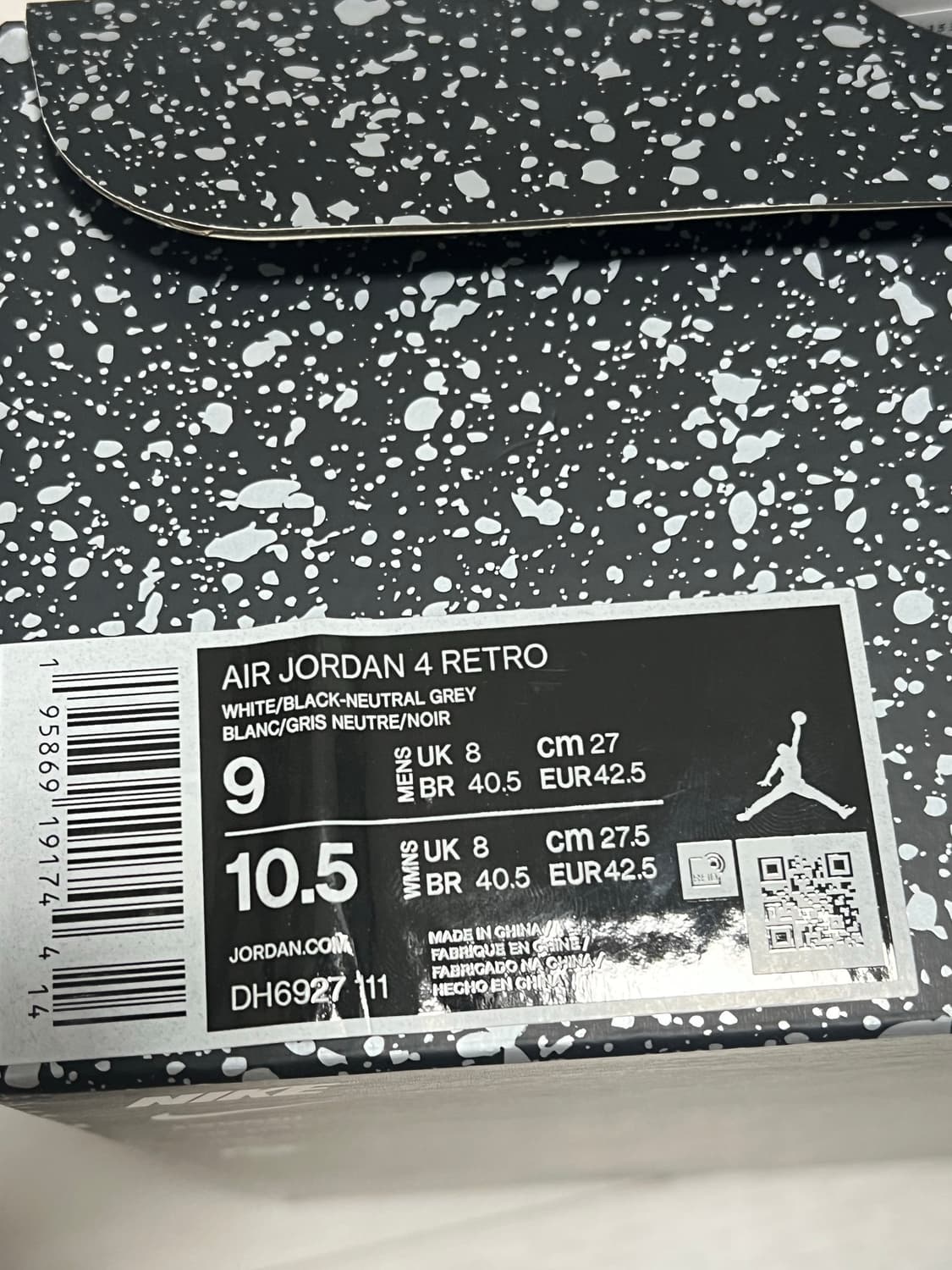 조던 4 레트로 화이트 블랙 270  상품이미지4