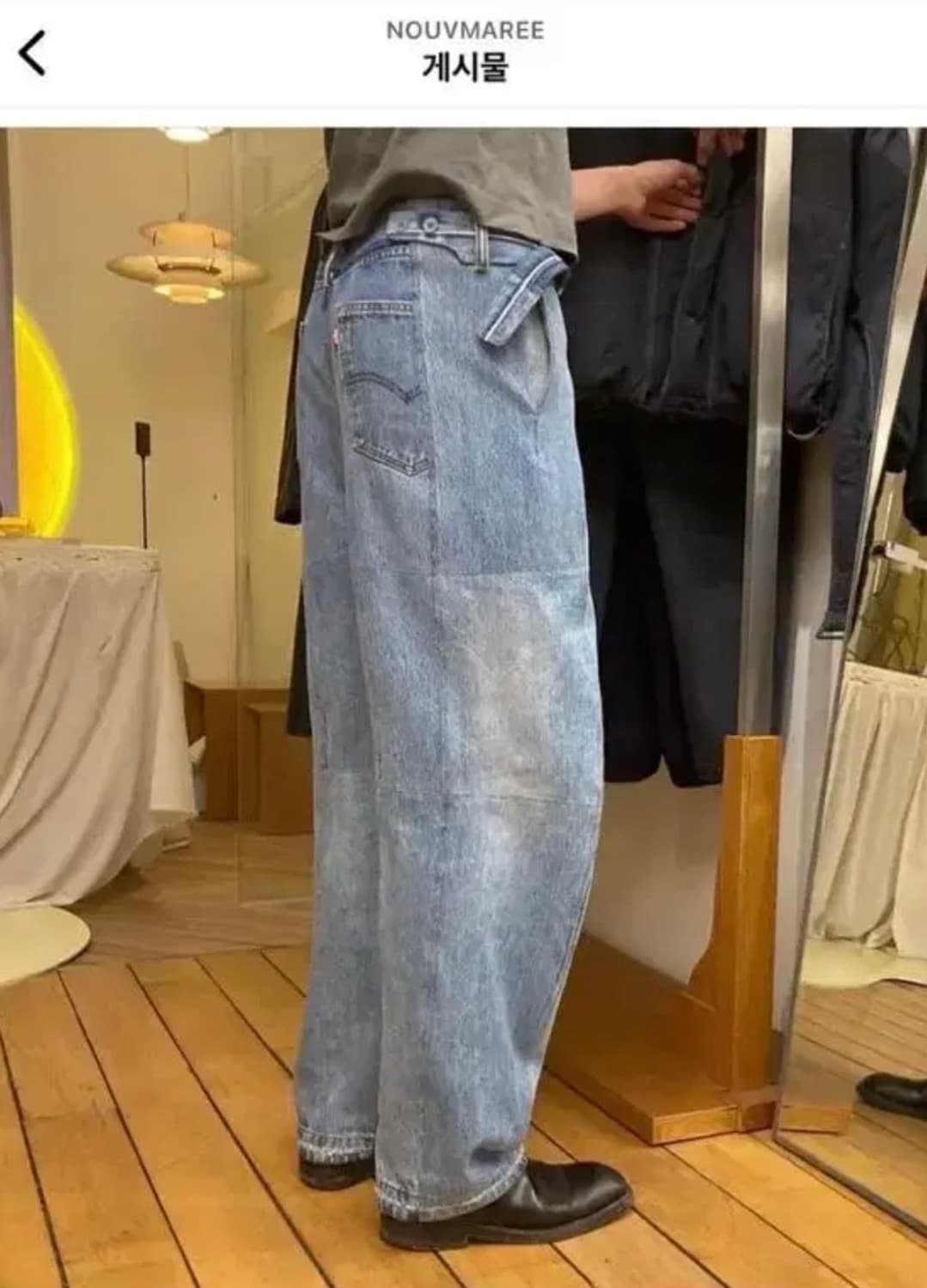 (허리단면45cm)누마레 리바이스 리워크 데님 팬츠 상품이미지1