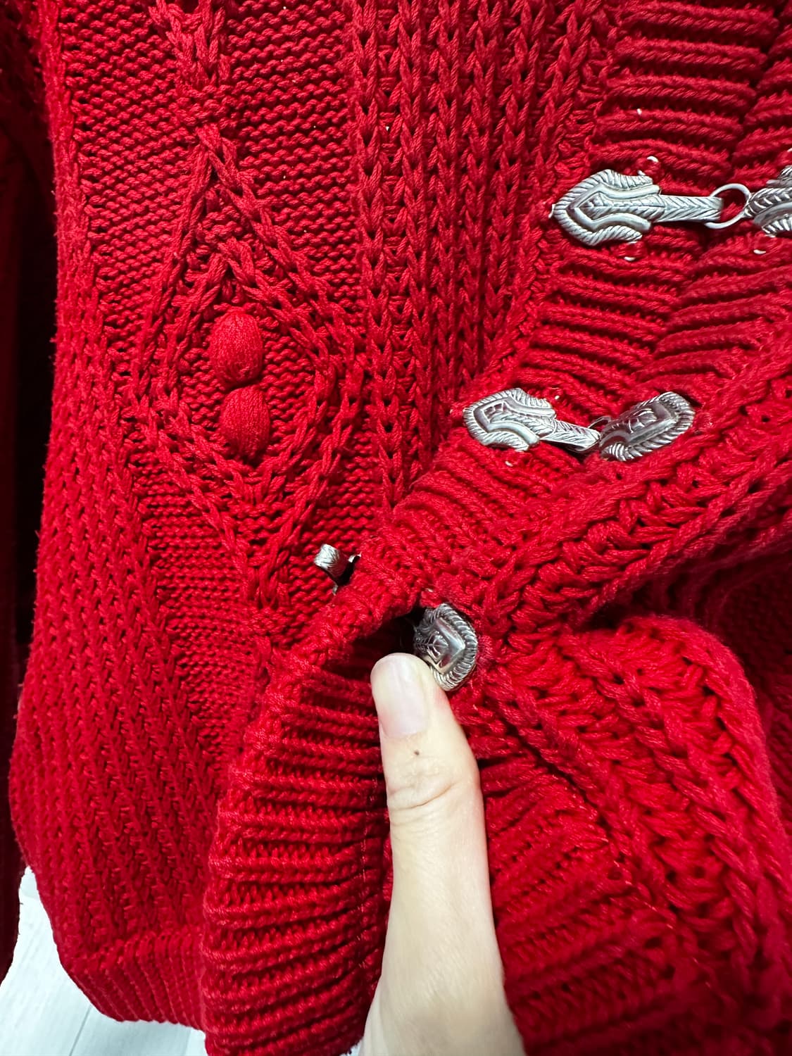 여자 웨스턴 레드 가디건 (토가 리메이크) 상품이미지4