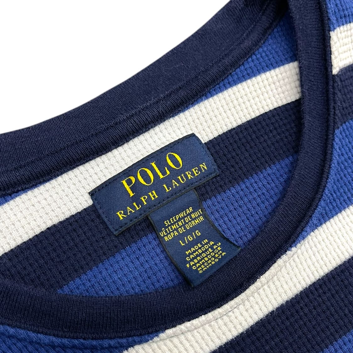 폴로 랄프로렌 스트라이프 와플 롱슬리브 상품이미지5