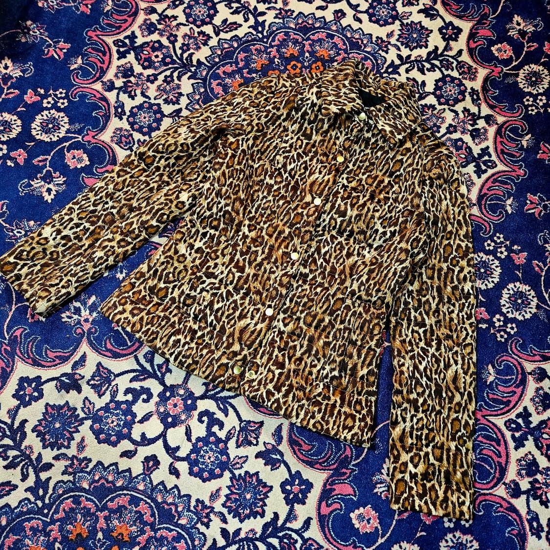 Viaggio Blu in Japan 레오파드 패딩 버튼 셔츠 자켓 2 상품이미지1