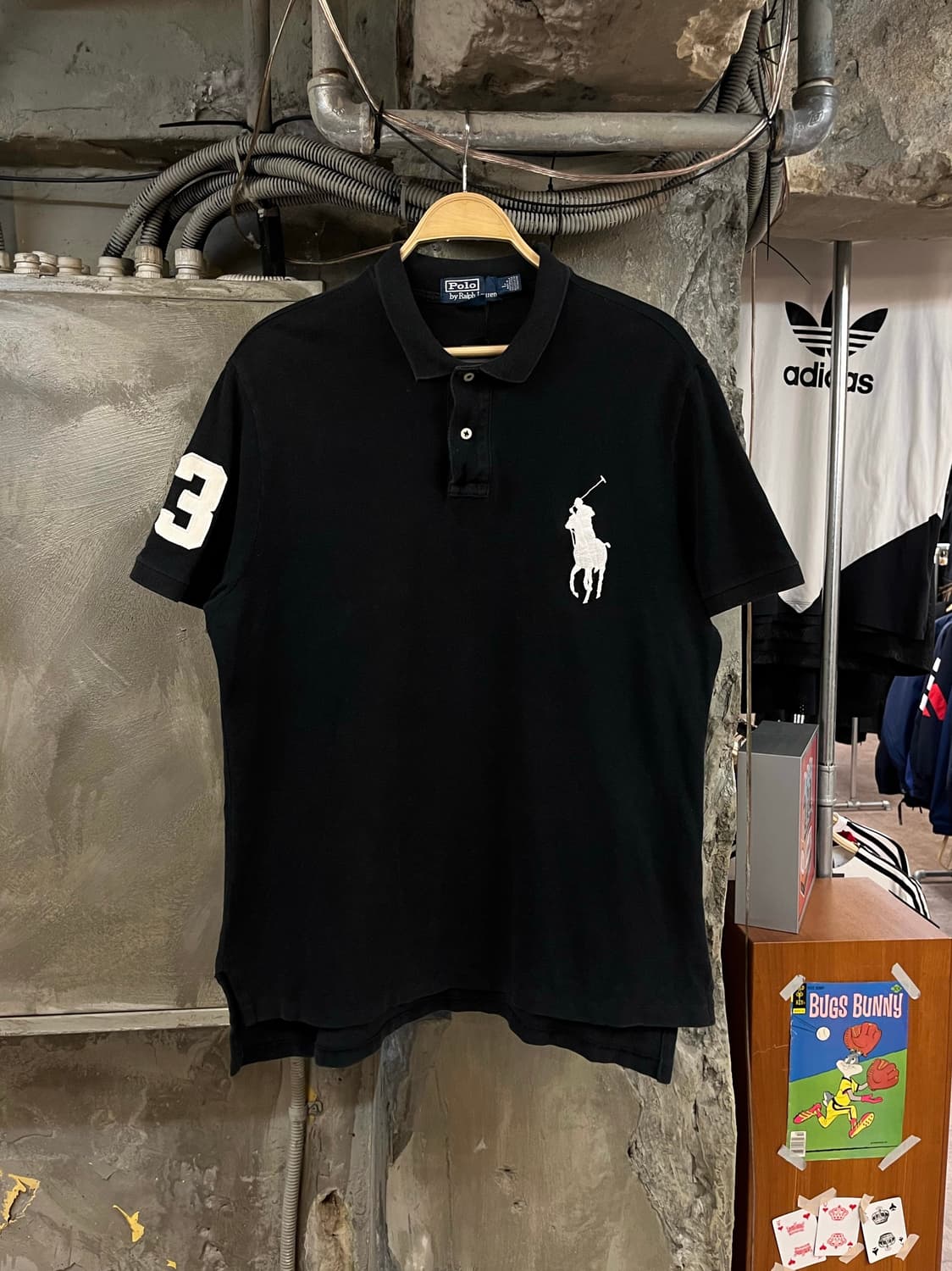 폴로 랄프로렌 빅포니 반팔 카라티 블랙 L #csz2576 상품이미지1