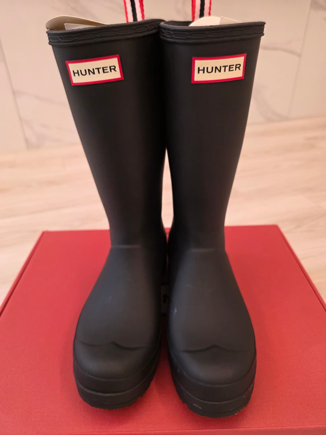 헌터 우먼스 플레이 톨 레인부츠 블랙 240 상품이미지1