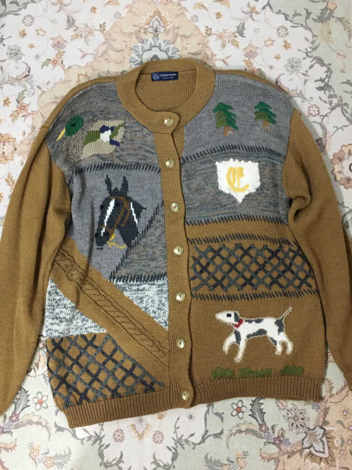 브라운 애니멀 가디건 상품이미지4