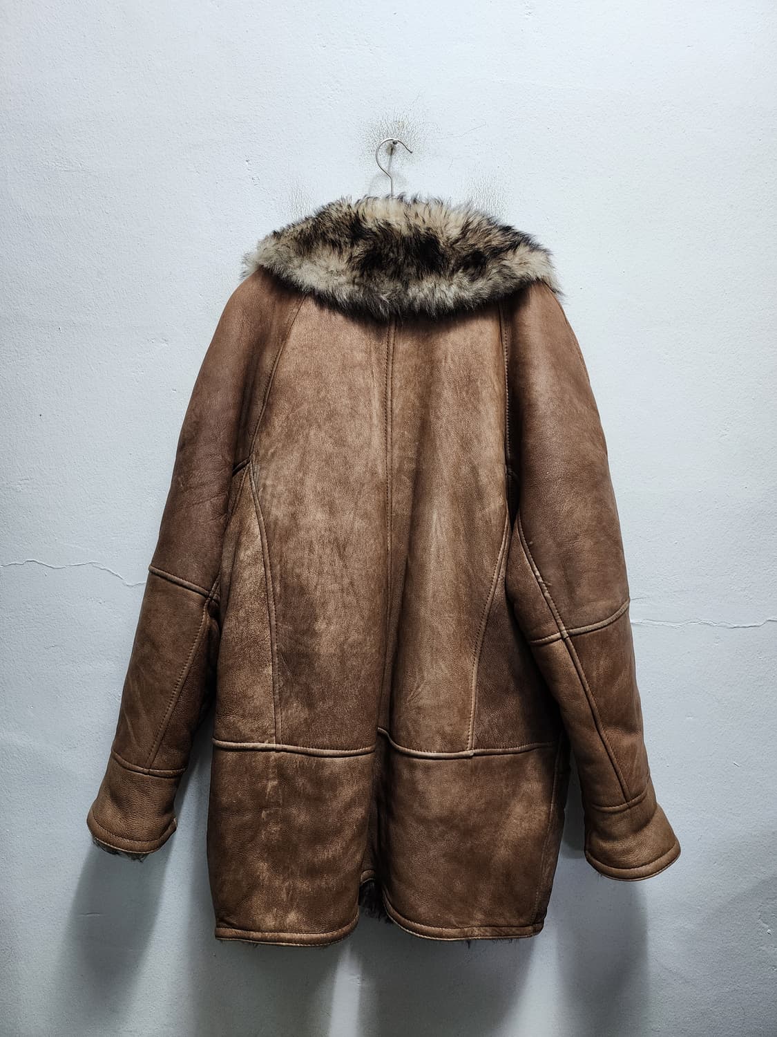 리얼레더 양가죽 빈티지 무스탕 코트 상품이미지2