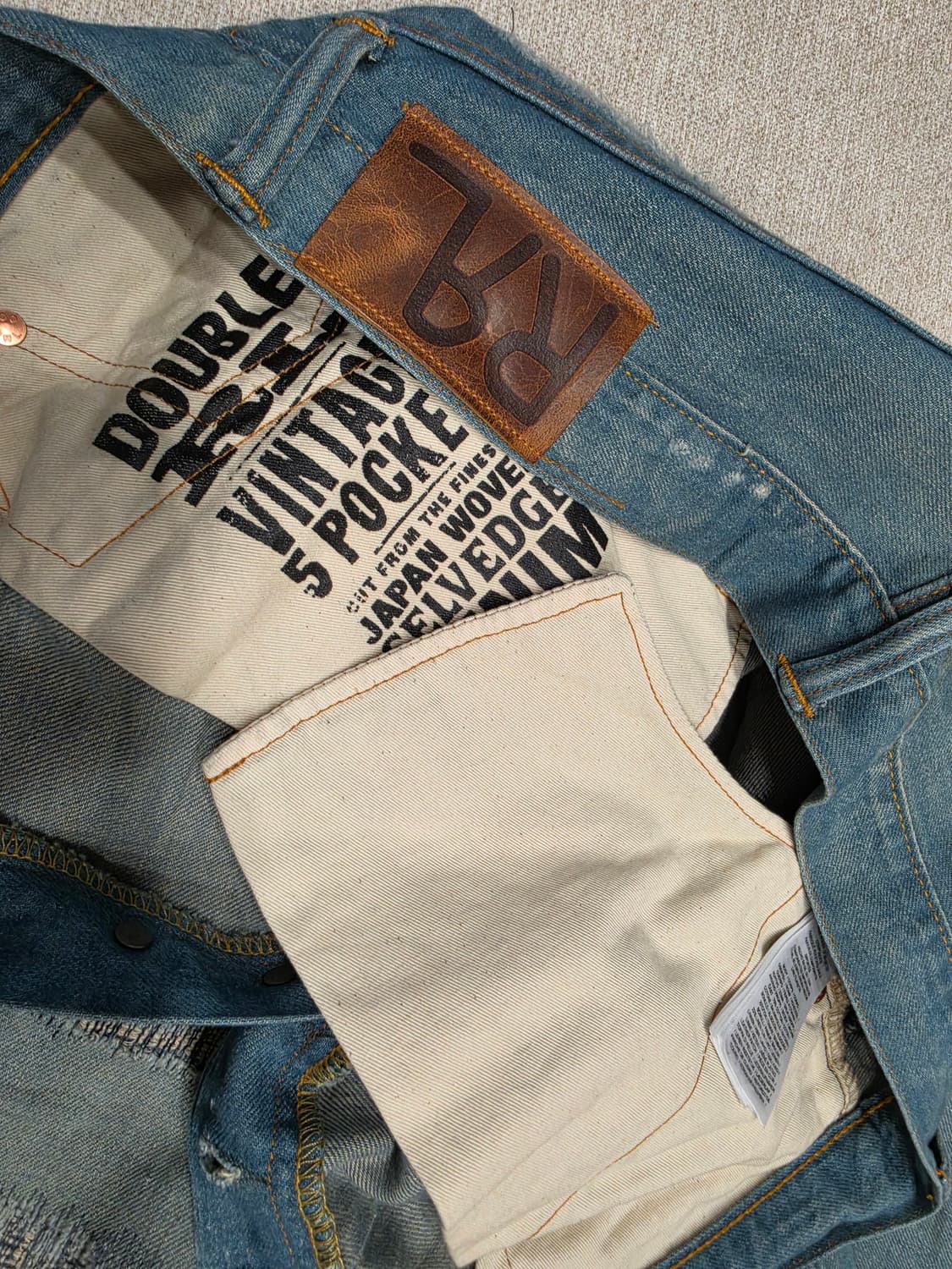 RRl 5포켓 릴렉스 진 34×32 상품이미지5