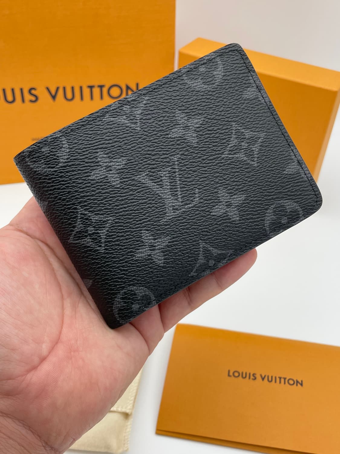 [ 풀구성 / 새상품급 ] 루이비통 멀티플 월릿 반지갑 블랙  상품이미지1