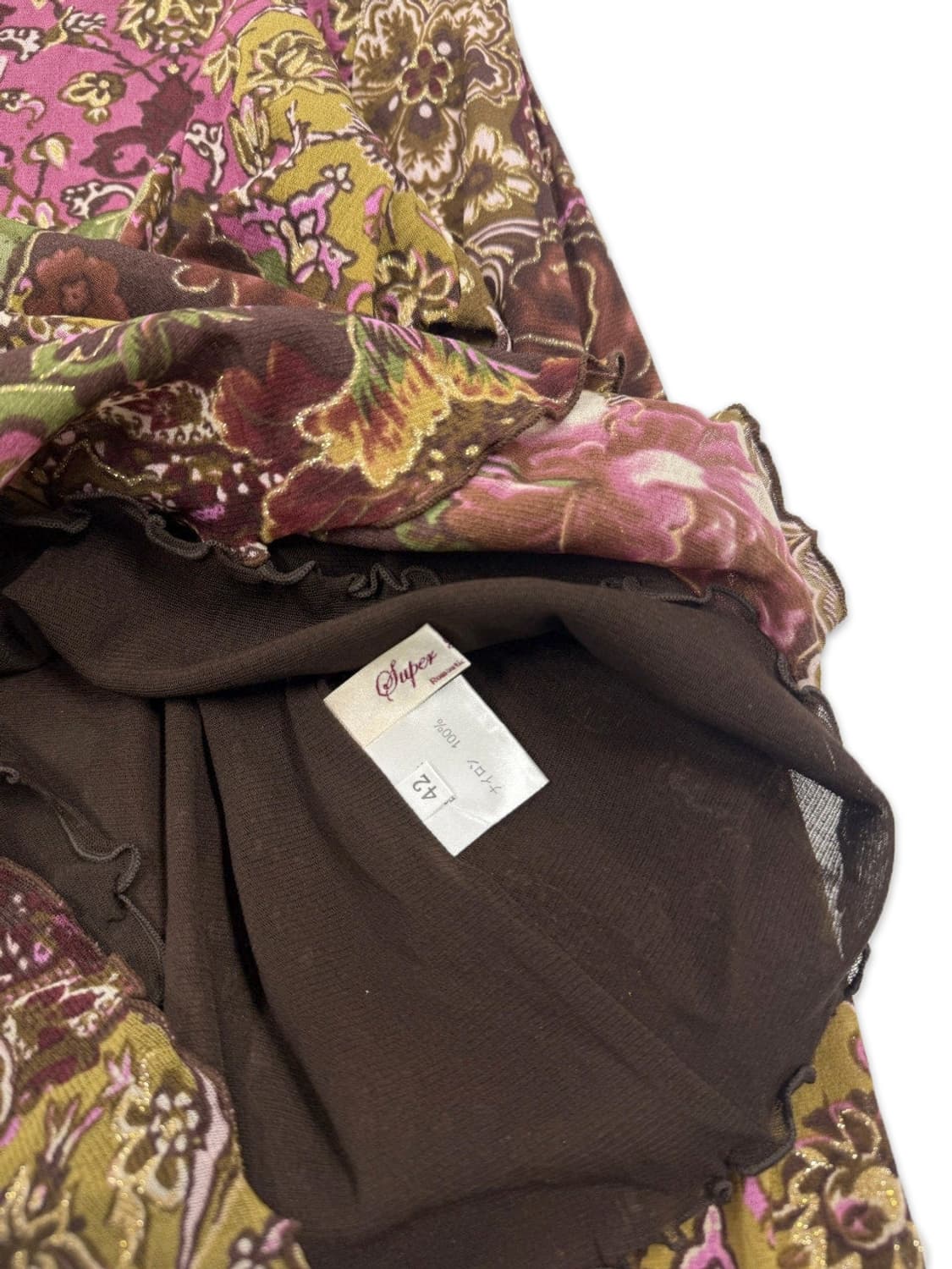 빈티지 오리엔탈 시스루 프릴 레이어드티 상품이미지4