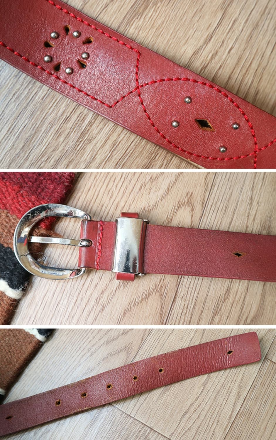 
빈티지 소가죽 벨트 29-32 상품이미지5