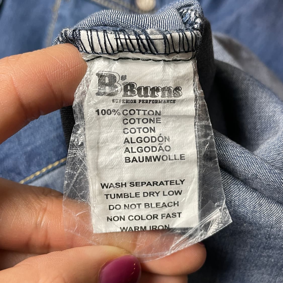 BURNS 빈티지 플랩포켓 코튼 데님 셔츠 A00566 상품이미지10