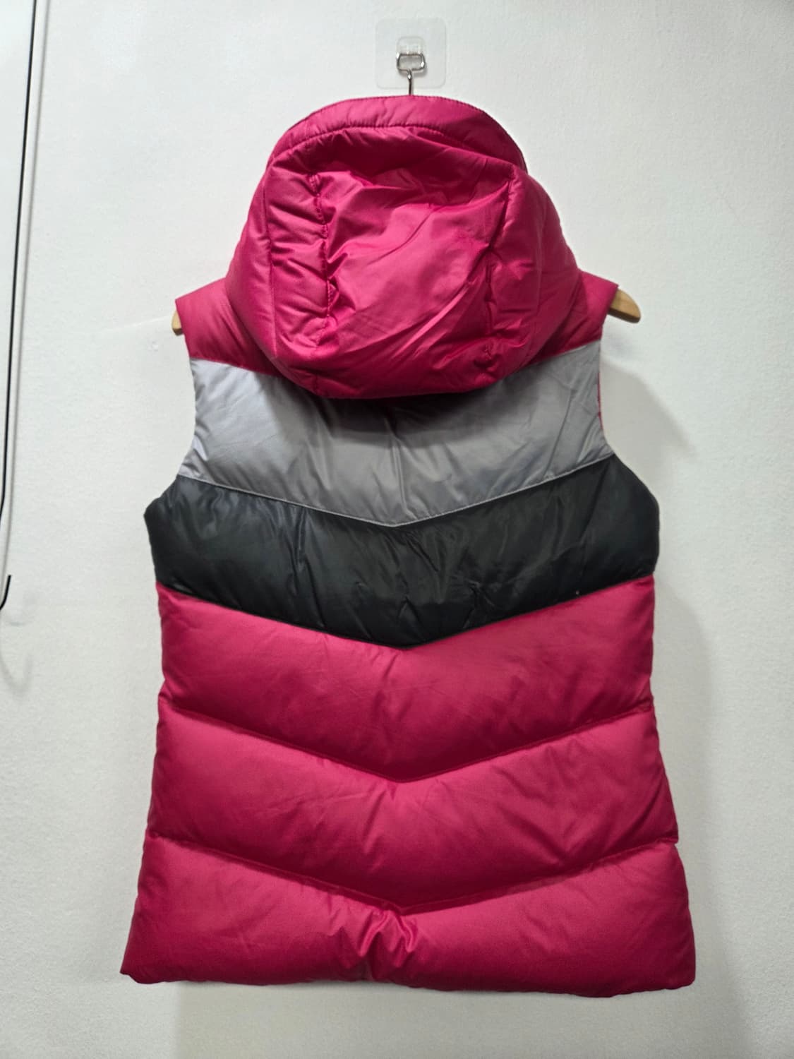 나이키 후드 패딩 조끼 핑크/회색/블랙 Y2K 펑크룩 상품이미지6