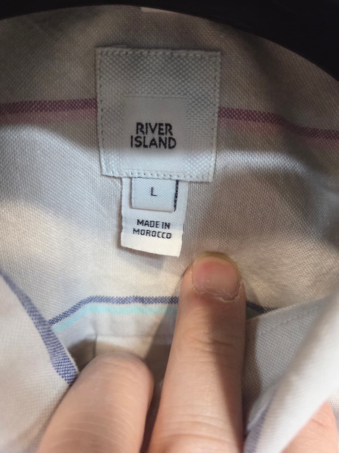 리버아일랜드 멀티컬러 스트라이프 셔츠반팔 L 상품이미지3