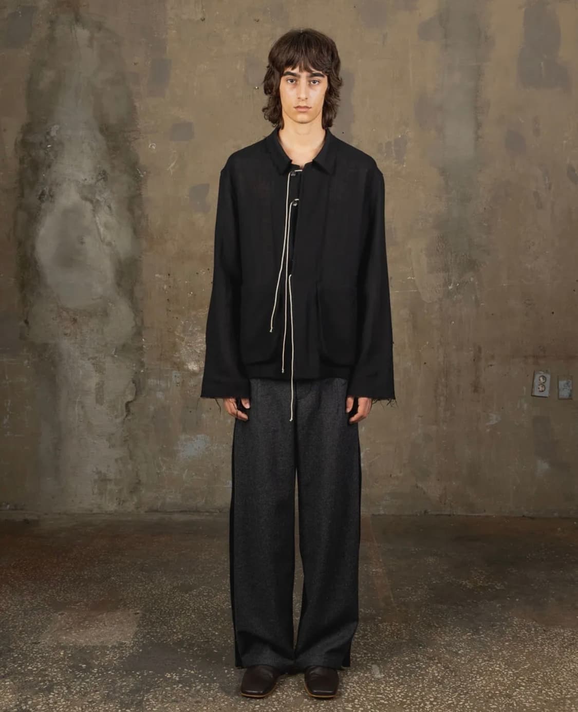 두들리스트 wool string and button shirt M 상품이미지3