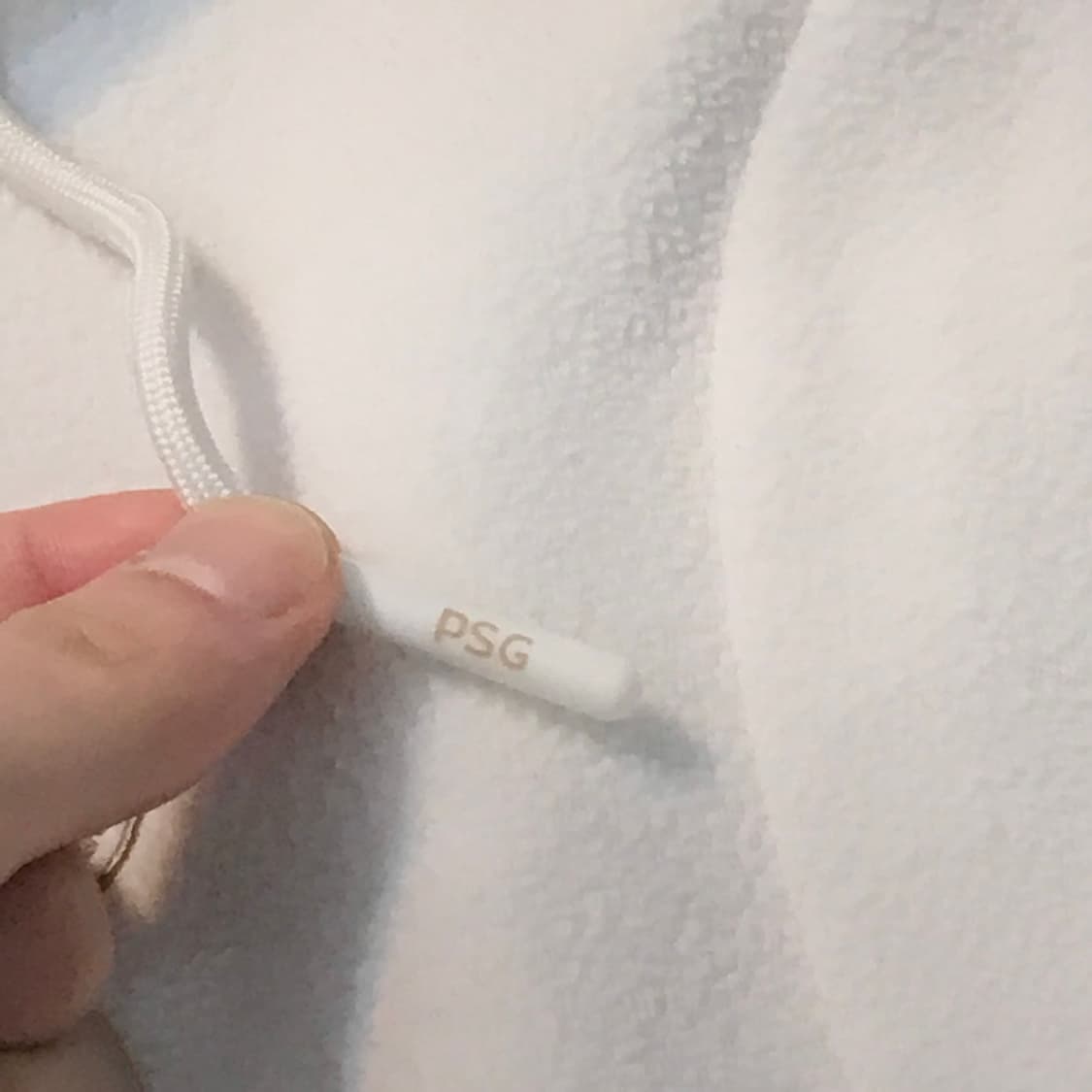 파리생제르망 크림 아이보리 플리스 후드 집업 남성 102 여성 루즈핏 상품이미지7