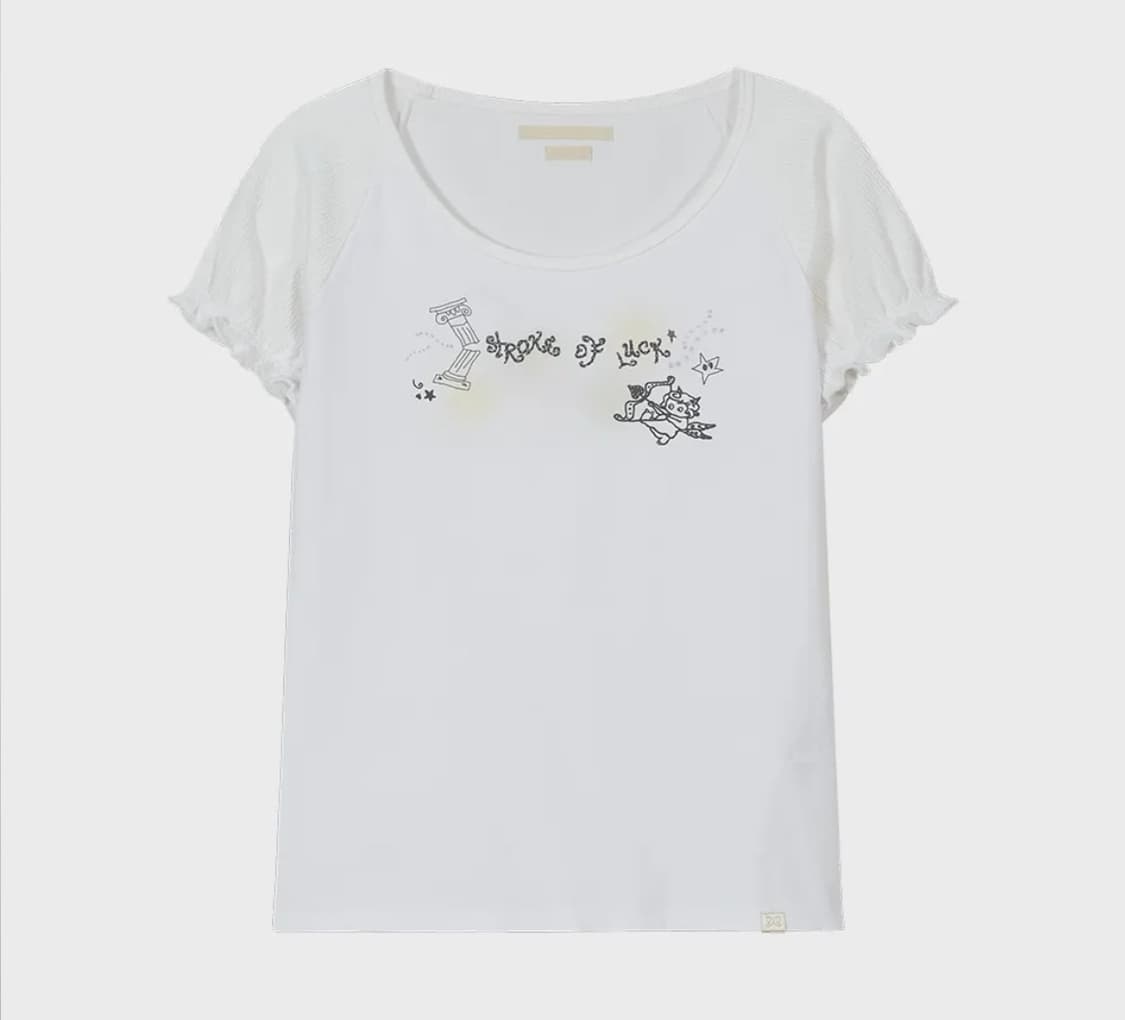 모카착용❤︎ Lucky Puff Sleeve Top 상품이미지2