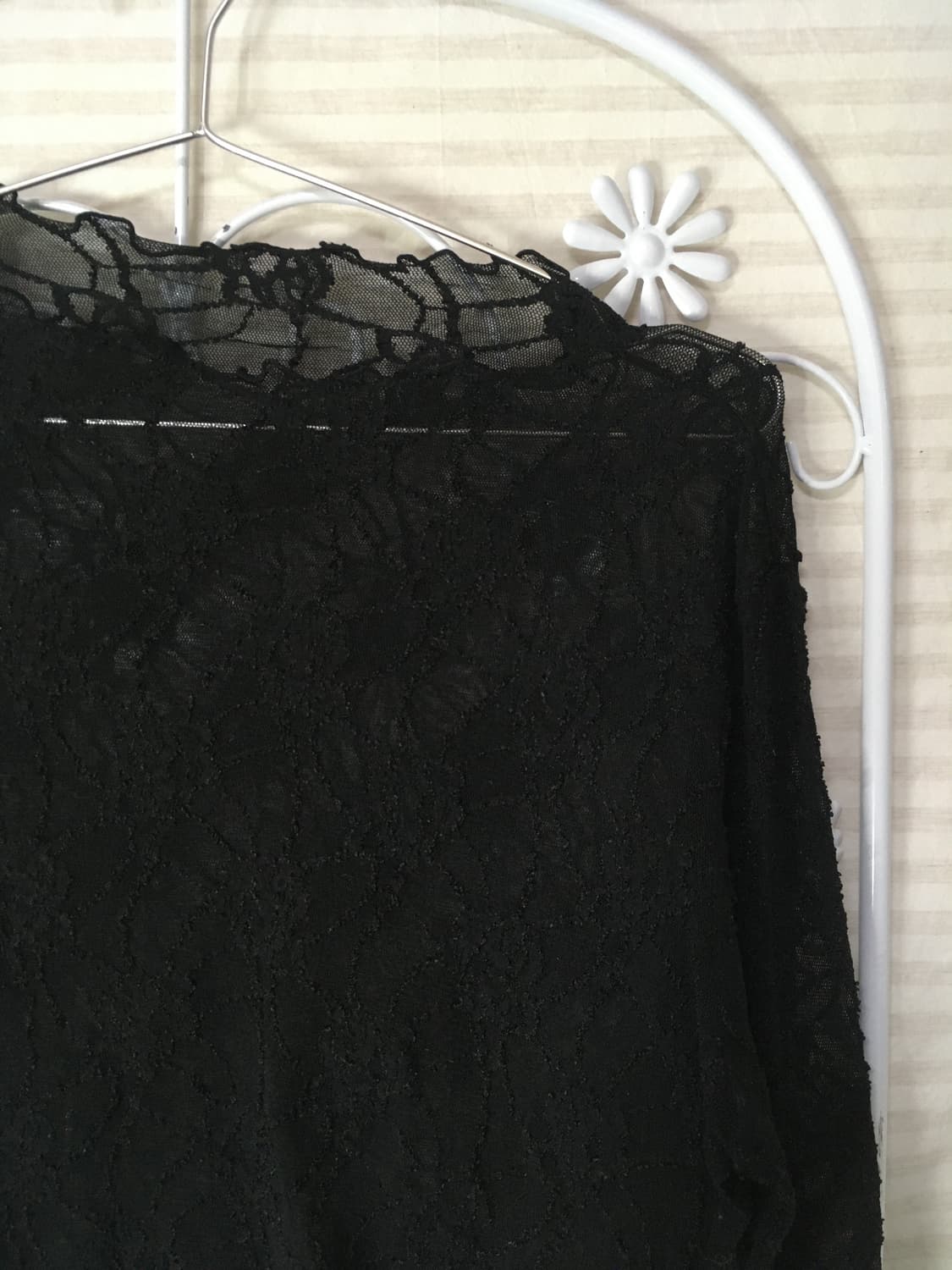 빈티지 시스루 플라워 블라우스 y2k 스트릿 갸루 펑키 일본빈티지722  상품이미지3