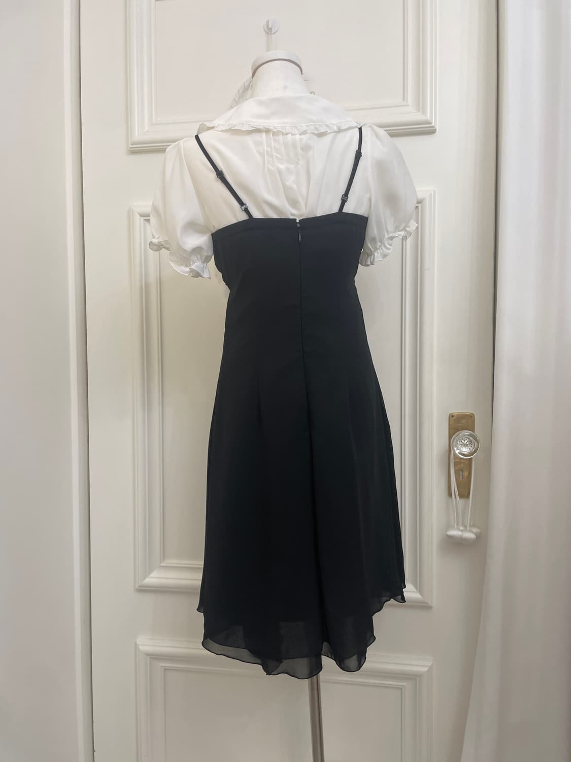 white collar lovely blouse&black lace ru 상품이미지3