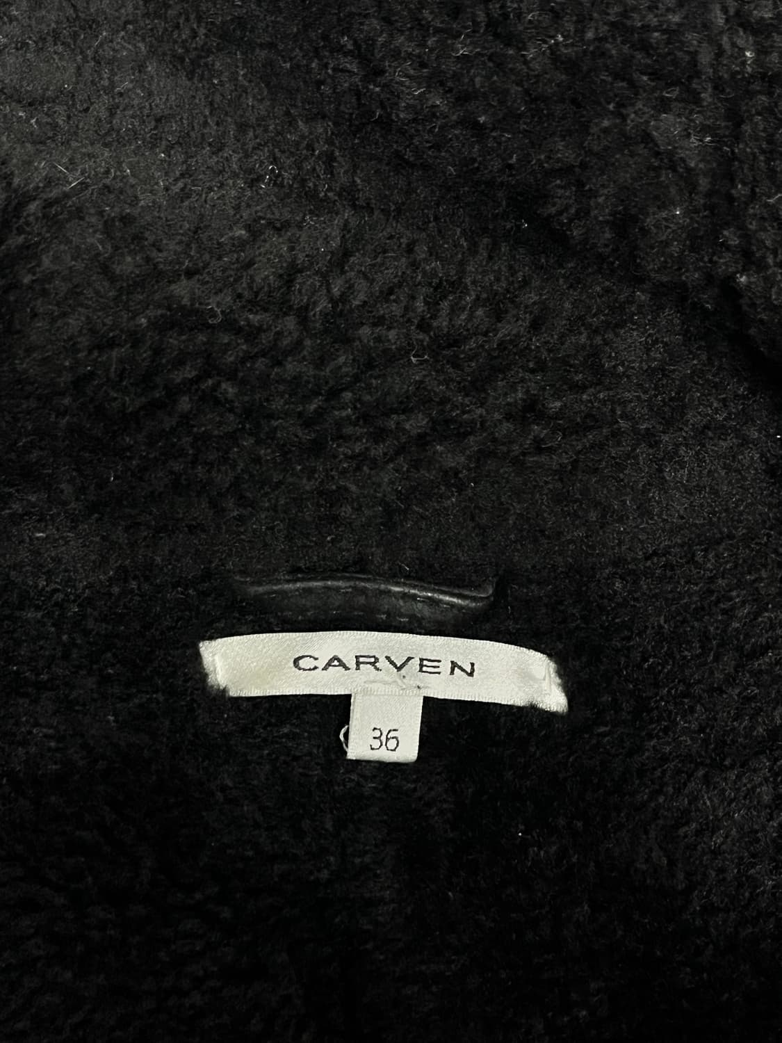 까르벵 Carven 양가죽 블랙 무스탕 S 36사이즈 상품이미지6