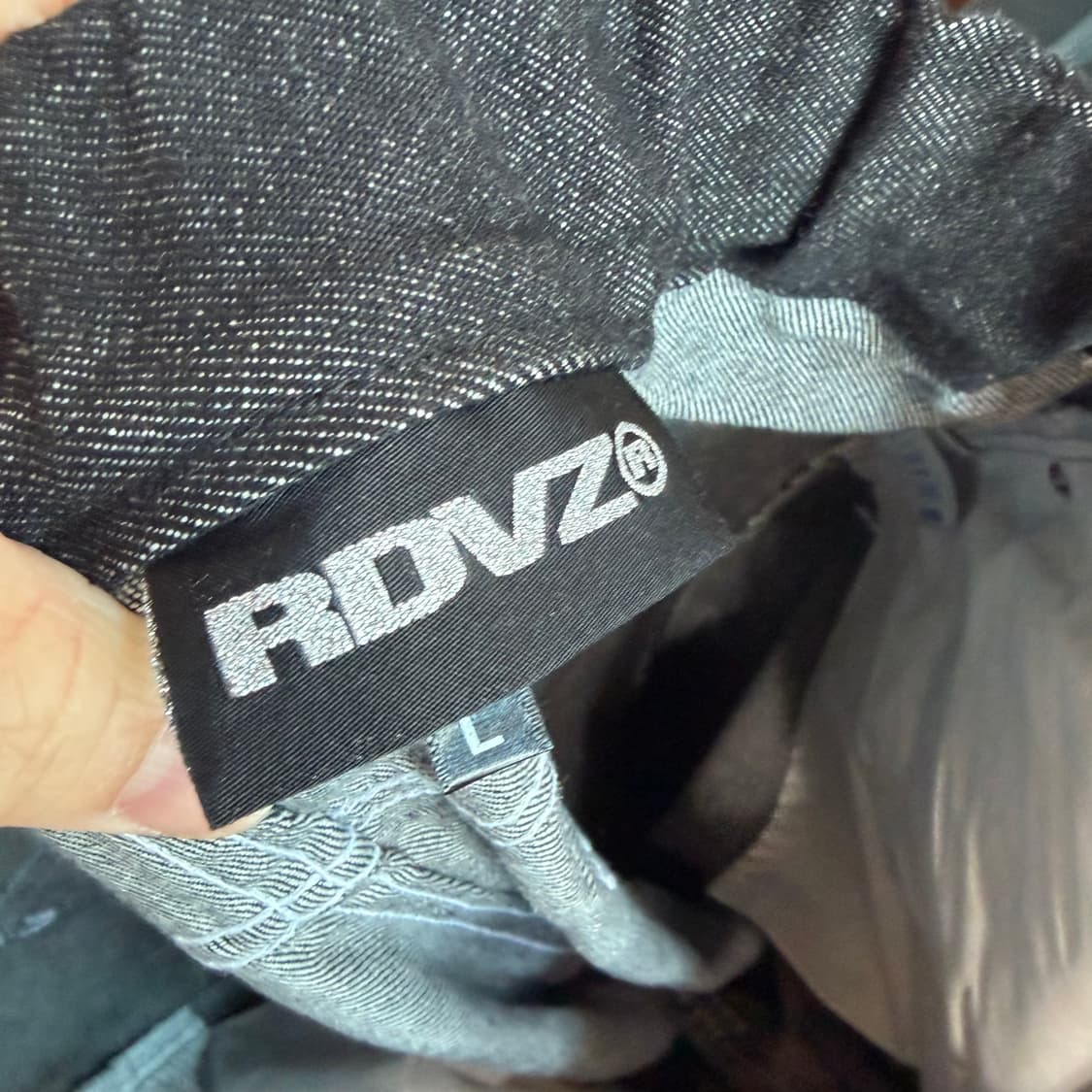 RDVZ 카고 데님 팬츠 블랙 상품이미지7