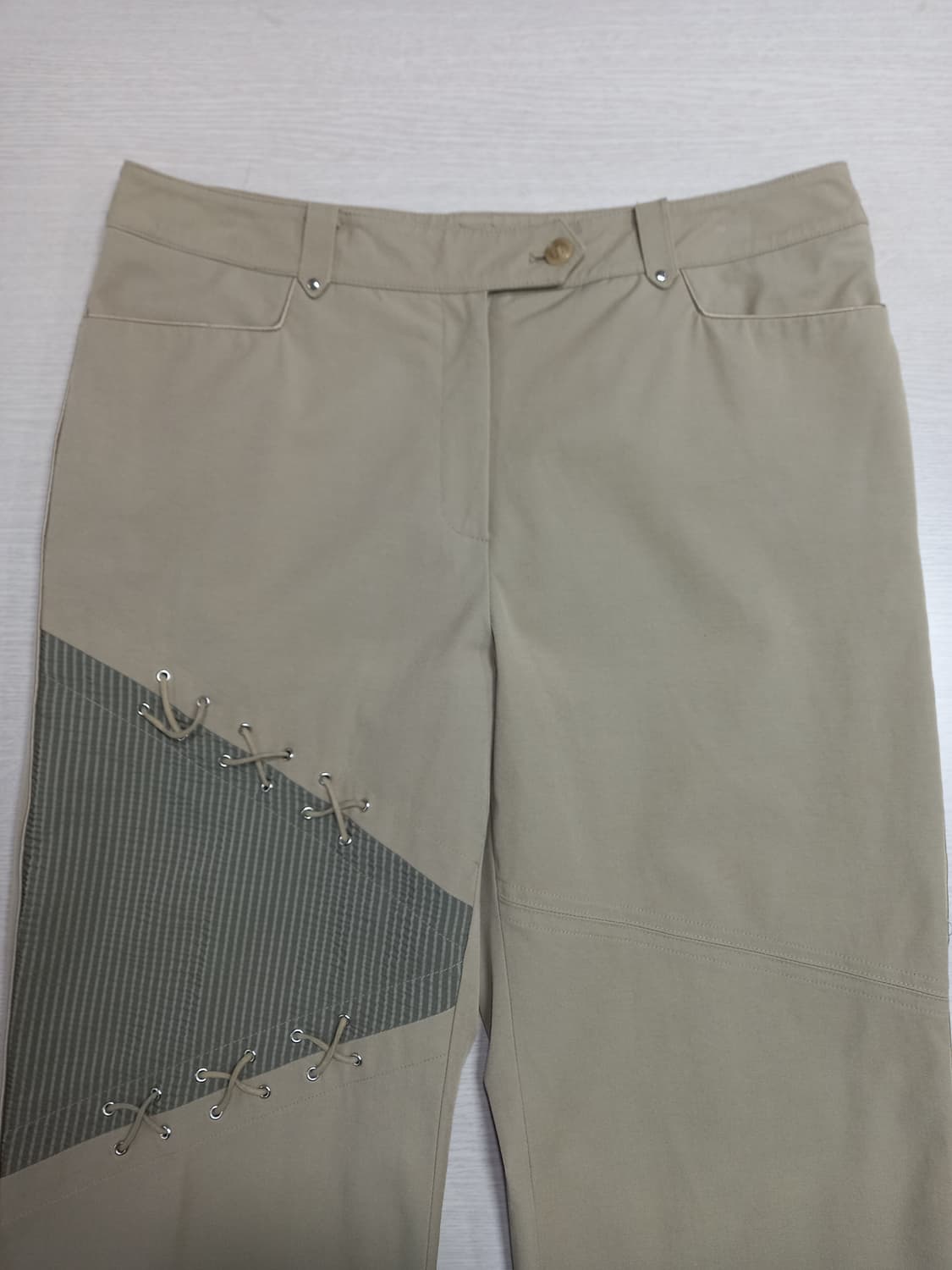 30 황성희 스판 플레어 면바지 베이지 30-233 상품이미지3