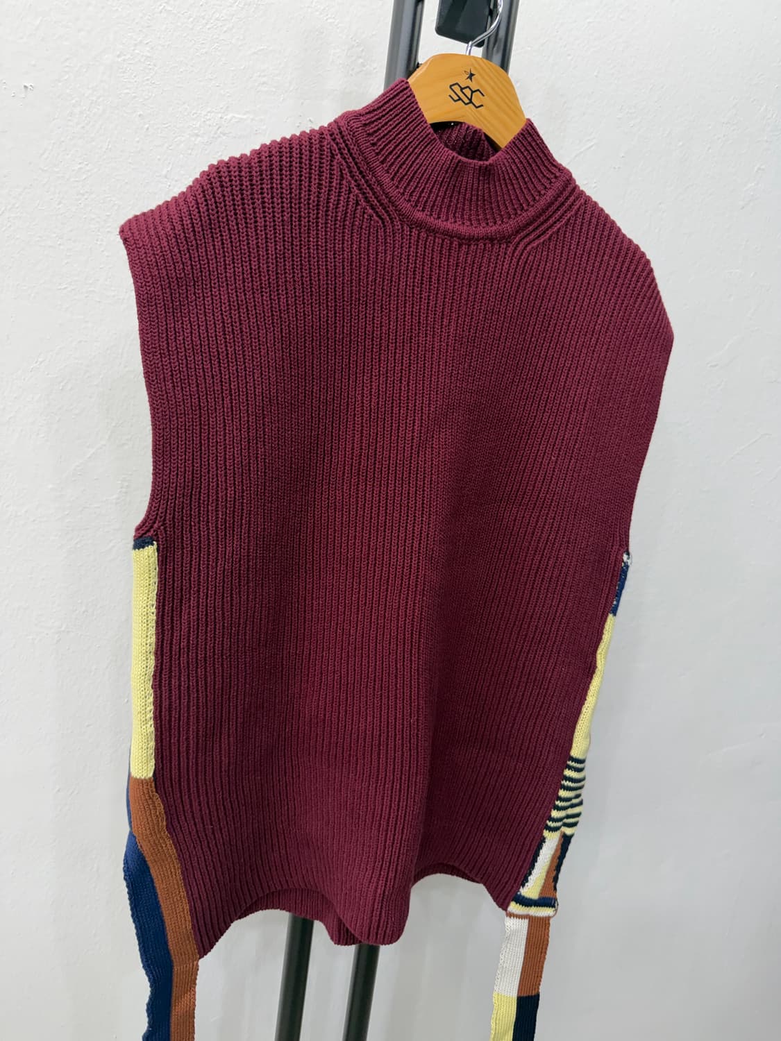 정품) 질샌더 신형 여성 패치워크 디자인 니트탑 S 상품이미지2