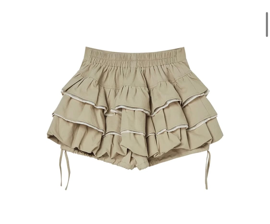 베이지 벌룬 프릴 스커트 상품이미지2