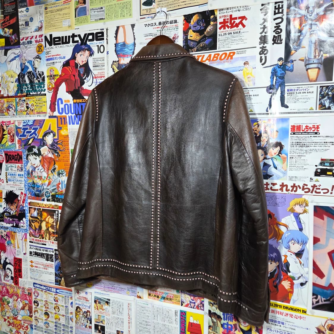 빈티지 브라운 핑크 스티치 웨스턴 양가죽 자켓 상품이미지6