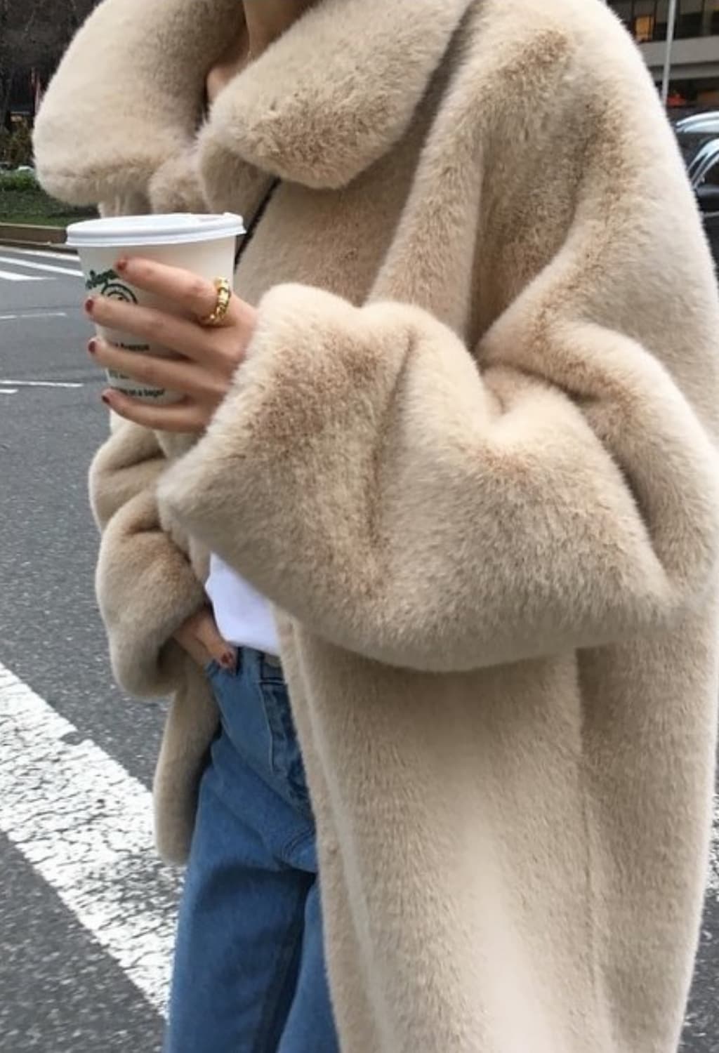 리본빛 에디트 퍼 코트(모네) 상품이미지6