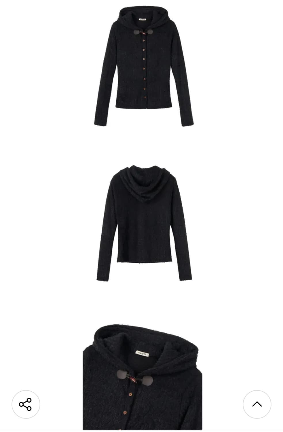 무음 토글 후드 가디건 Toggle Hooded Cardigan 상품이미지4